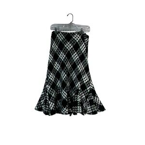 Russell Kemp Women's Emerald Plaid Flared Midi Skirt Size 12